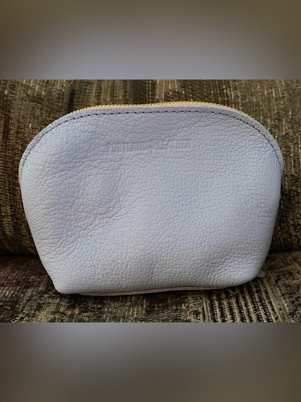 Portland Leather Goods Belladonna makeup bag - Light Blue.